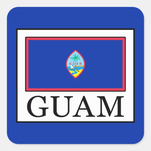 Guam Vierkante Sticker (Voorkant)