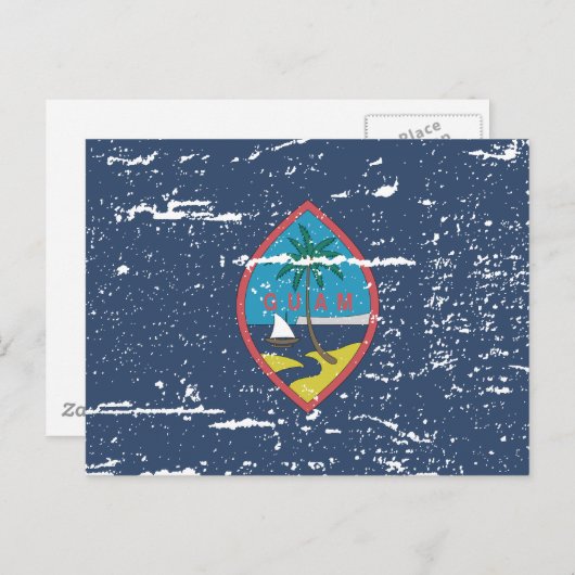 GUAM-vlag Briefkaart (Voorkant / Achterkant)
