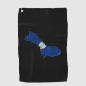 Guam vlag en kaart golfhanddoek (Voorkant)