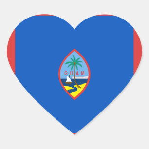 Guam Vlag Hart Sticker