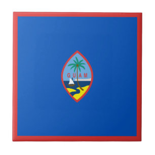 Guam Vlag Keramische Tegel Tegeltje