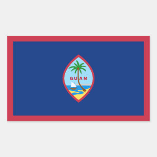 Guam-vlag Rechthoekige Sticker