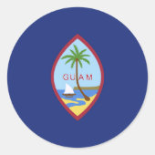 Guam vlag ronde sticker (Voorkant)