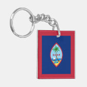 Guam-vlag Sleutelhanger (Voorkant Links)