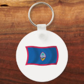 Guam Vlag Sleutelhanger (Voorkant)