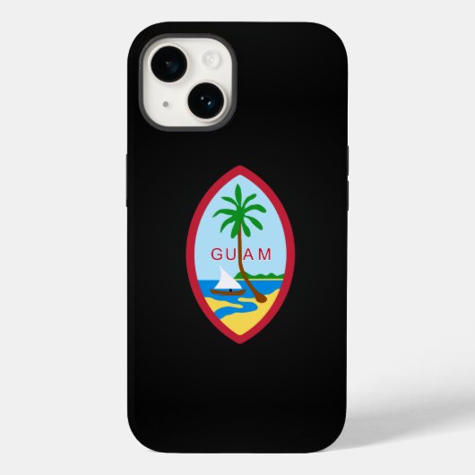 Guamese wapenmantel Case-Mate iPhone case (Achterkant)