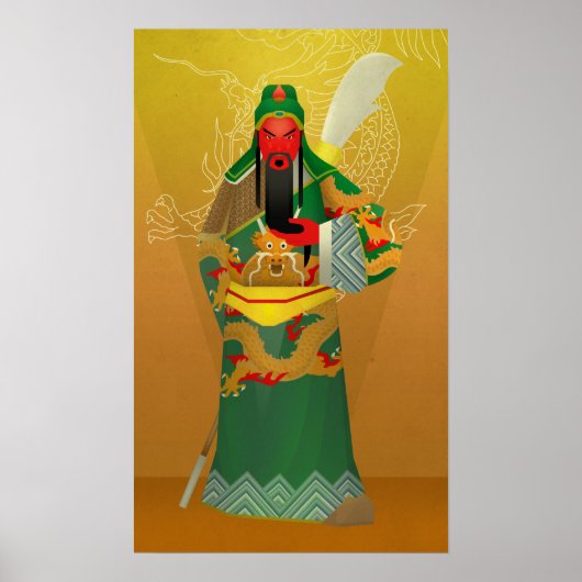 guan yu of guan gong poster (Voorkant)