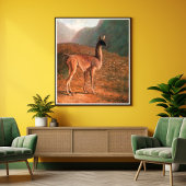 Guanaco (ca. 1848) schilderij van Jacques-Laurent  Poster