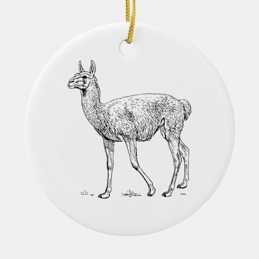 Guanaco Keramisch Ornament (Voorkant)
