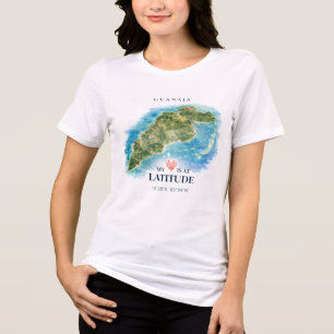Guanaja Honduras Kaart Tri-Blend Shirt
