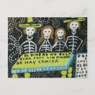 Guanajuato folk art, Día de los Muertos Briefkaart