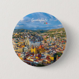 Guanajuato, Mexico - Kleurrijk stadsbeeld Ronde Button 5,7 Cm