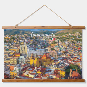 Guanajuato, Mexico - Kleurrijk stadsgezicht Hangend Wandkleed