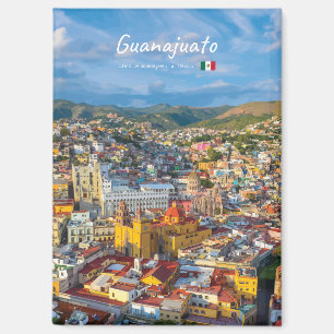 Guanajuato, Mexico - Kleurrijk stadsgezicht plat Magneet
