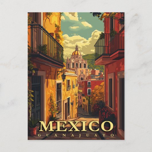 Guanajuato, Vintage van Mexico Briefkaart (Voorkant)