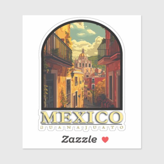 Guanajuato, Vintage van Mexico Sticker (Vel)