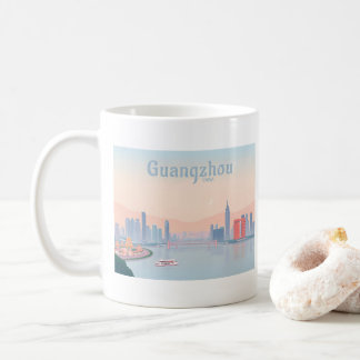 Guangzhou China Pearl River Pastelreizen Koffiemok