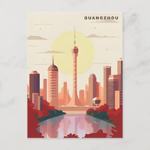 Guangzhou China Reizen Kunst Vintage Yunnan Briefkaart