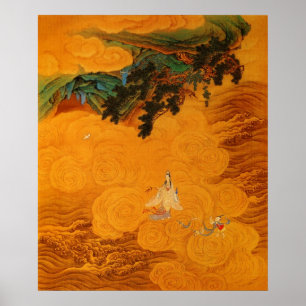 Guanyin in de Tidal Sound-grot bij Mt Potala Poster