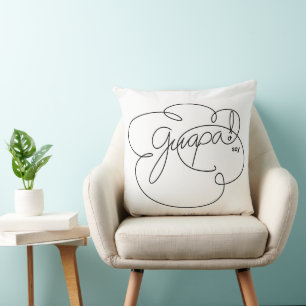 GUAPA soy - Vet CloudS - Zwart script Kussen