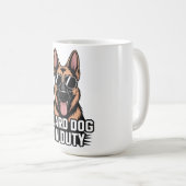Guard Dog On Duty German Shepherd Sunglasses Gift Koffiemok (Voorkant rechts)