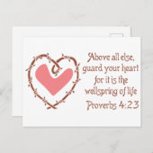 Guard Your Heart Briefkaart (Voorkant / Achterkant)