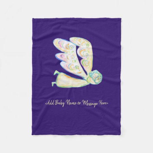 Guardian Angel Art Custom Soft Fleece Blanket (Voorkant)