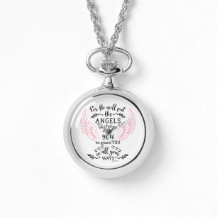 Guardian Angel Bijbel Verse Religieuze Horloge