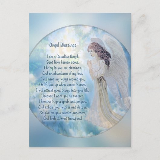 Guardian Angel Blessings Briefkaart (Voorkant)