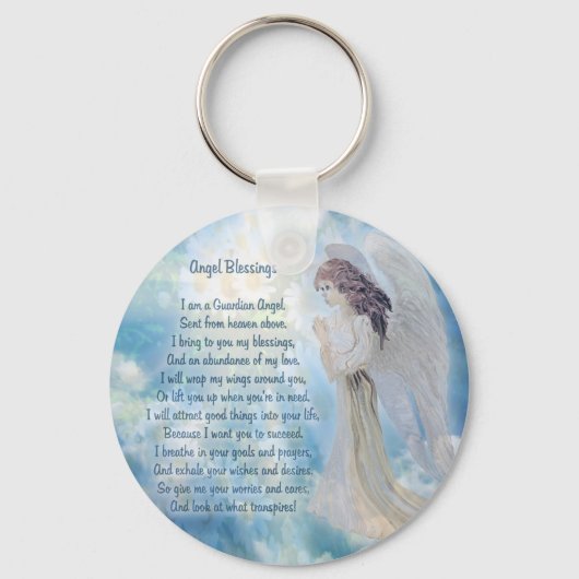 Guardian Angel Blessings Sleutelhanger (Voorkant)