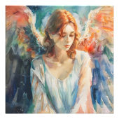 Guardian Angel Christendom Waterverf Foto Afdruk (Voorkant)