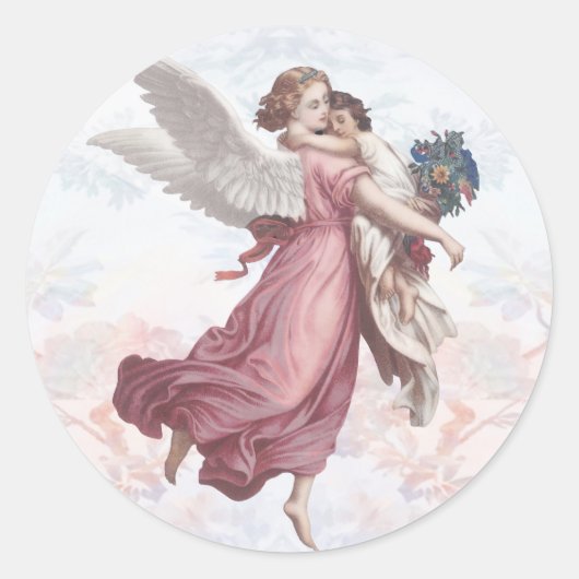  Guardian Angel Classic Round Sticker (Voorkant)
