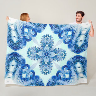 Guardian Angel Cross Grunge Pattern Fleece Deken