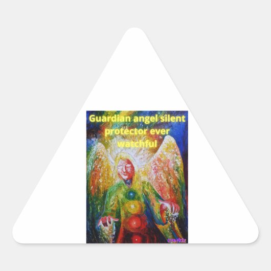 Guardian angel driehoek sticker (Voorkant)