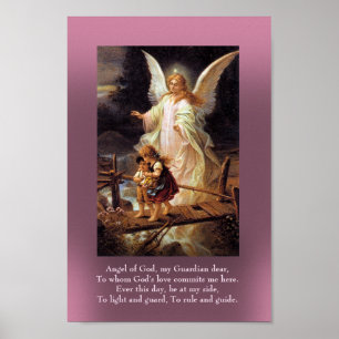 Guardian Angel en twee kinderen Poster