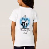 Guardian Angel Father and Son Blue Heart Art T-shirt (Achterkant)