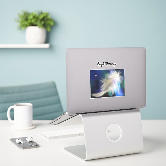 Guardian Angel Feather Vinyl Sticker