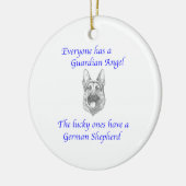 GUARDIAN ANGEL GERMAN SHEPHERD KERAMISCH ORNAMENT (Links)