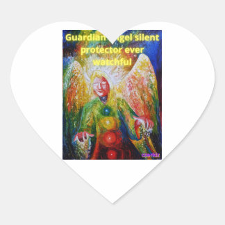 Guardian angel hart sticker