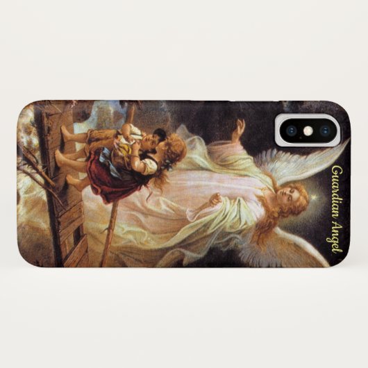 Guardian Angel iPhone X Coque (Dos (Horizontal))