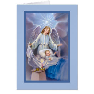 Guardian Angel-jongen baby blauw hemels