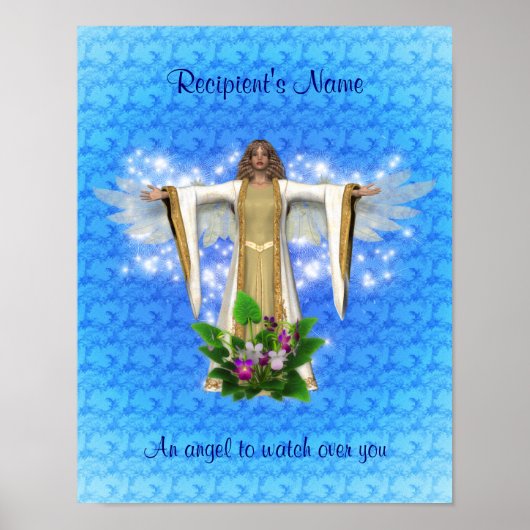 Guardian Angel kijken over gepersonaliseerd Poster (Voorkant)