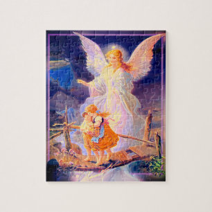 Guardian Angel, Kinderen en Bridge Jigzaag Puzzle Legpuzzel