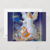 Guardian Angel, Kinderen en Brug Briefkaart (Voorkant / Achterkant)