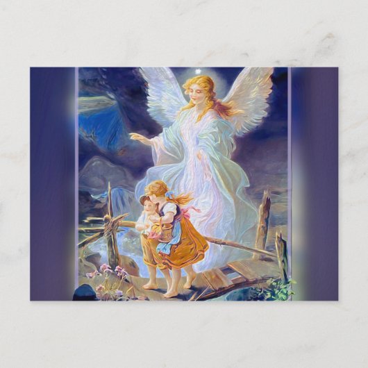 Guardian Angel, Kinderen en Brug Briefkaart (Voorkant)