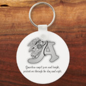 Guardian Angel Letter A Sleutelhanger (Voorkant)