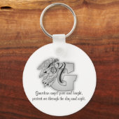 Guardian Angel Letter G Sleutelhanger (Voorkant)