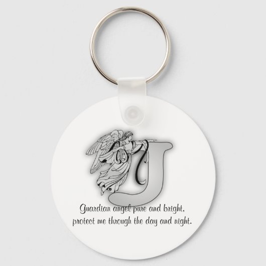 Guardian Angel Letter J Sleutelhanger (Voorkant)