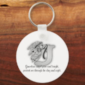 Guardian Angel Letter J Sleutelhanger (Voorkant)