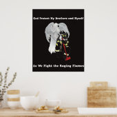 Guardian Angel met brandweerman Poster (Keuken)